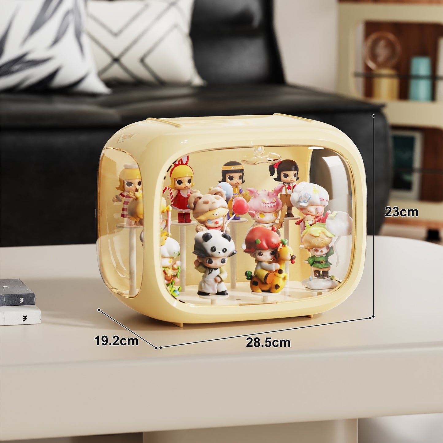 Space Capsule Labubu Blind Box Storage Box Transparent Bubble Mart White Box Display Figurine Display Stand 
