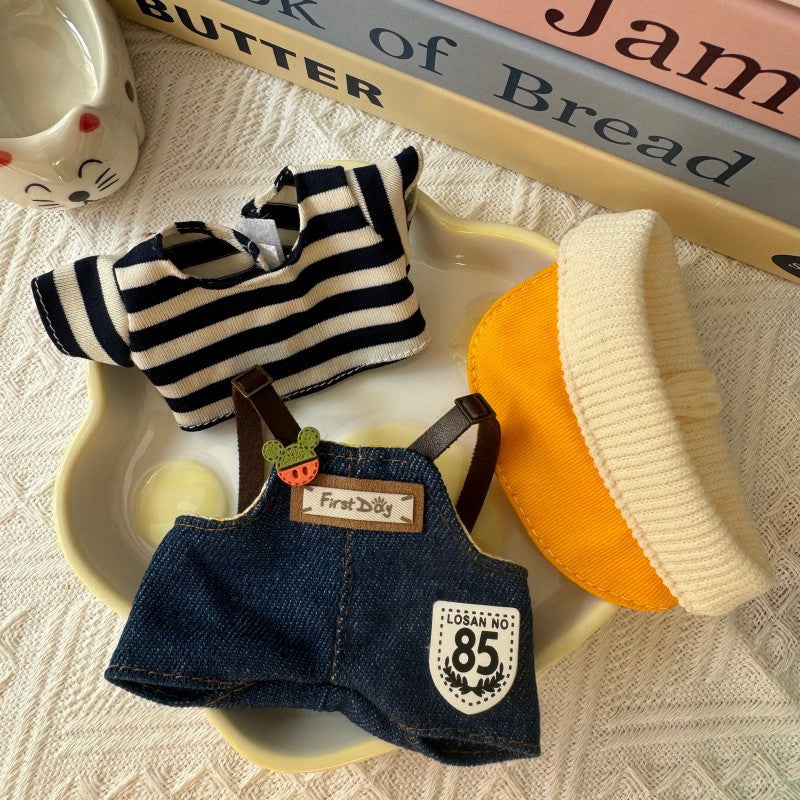 (only-clothes) 17cm Labubu Mickey Family Labubu Baby Clothing Replacement Outfit First Generation Macaron Second Generation Sitting Sitting