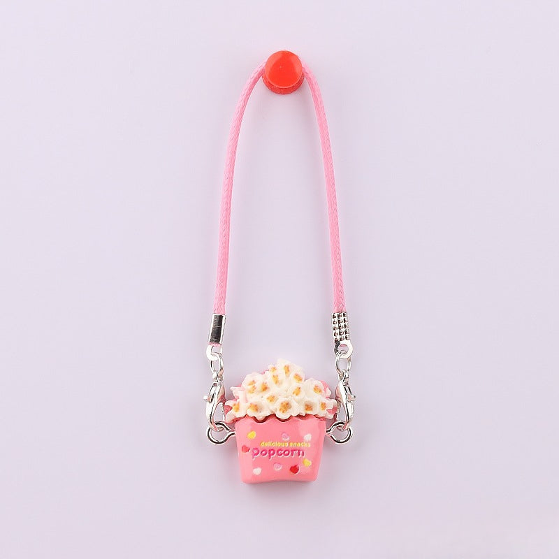 (only-clothes) Mini Popcorn Bag Labubu Little Bean Self-Deprecating Bear Mei Mei Accessories Dollhouse Miniature Accessories Small Bag Pendant