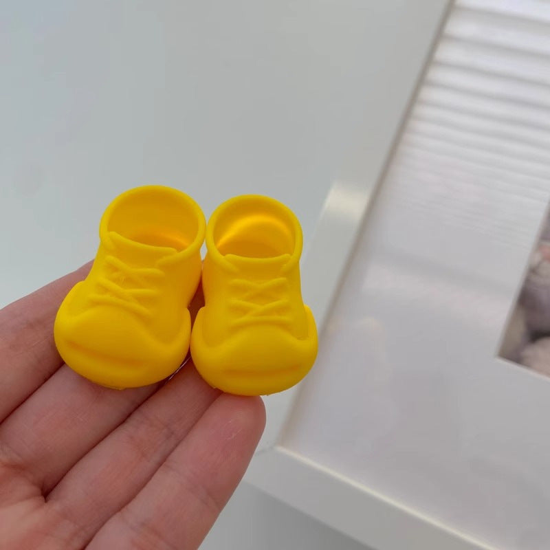 Labubu Accessories Wearable Rubber Shoes Open Mouth Smiling Sneakers Suitable for Labubu Dolls Shoes First Second Third Generation 17cm Trendy
