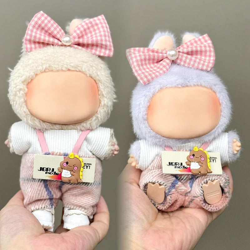(Only-Clothes) Clothes Only Suitable for Generation Second Generation and Third Generation Pull Clothes 17cm Blind Box Pendant Trendy Vinyl Doll Cloth Ragdoll