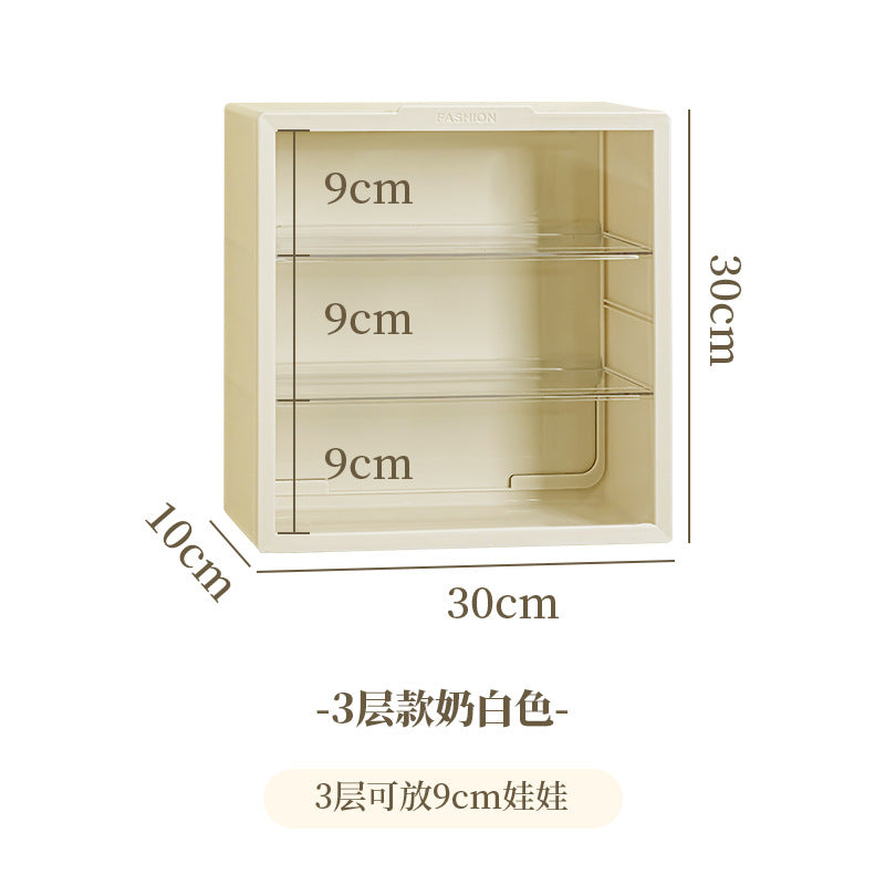 Labubu Display Box Wall-Mounted Labubu Vinyl Doll Storage Box Cotton Doll Plush Toy Transparent Doll Cabinet 