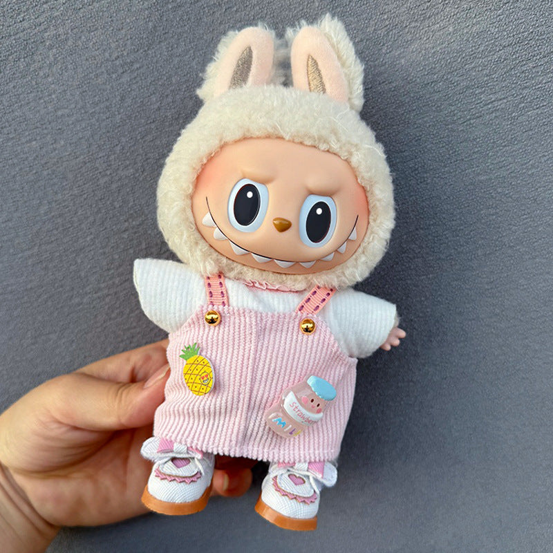 (only-clothes) Suitable for Labubu Doll Clothes Labubu Plush Vinyl Sitting Party First Second Third Generation Dress Set