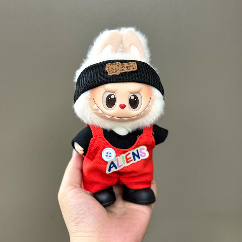 (only-clothes) Suitable for Labubu Doll Clothes First Second Third Generation Labubu Clothes 17cm Vinyl Pendant Doll Set