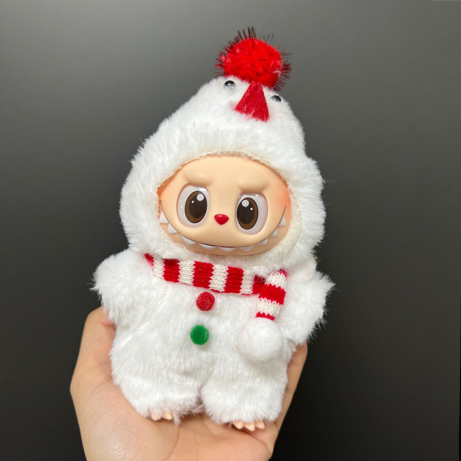(only-clothes) Only Clothes Suitable for Labubu Doll Clothes First Second Third Generation Labubu Pendant Doll Wearable Christmas Doll Clothes Set