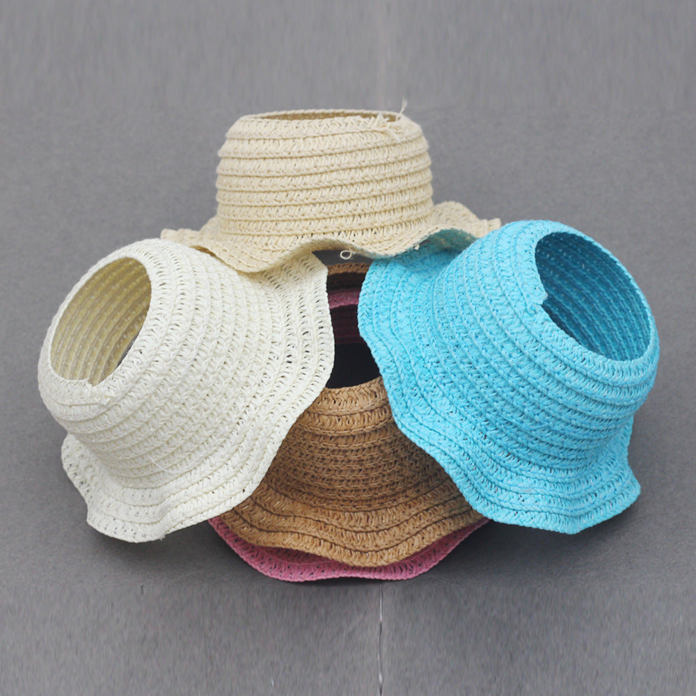 (only-clothes) Pendant Labubu Doll Dress Accessories First Second Third Generation Blind Box Labubu Doll Open Top Knitted Straw Hat