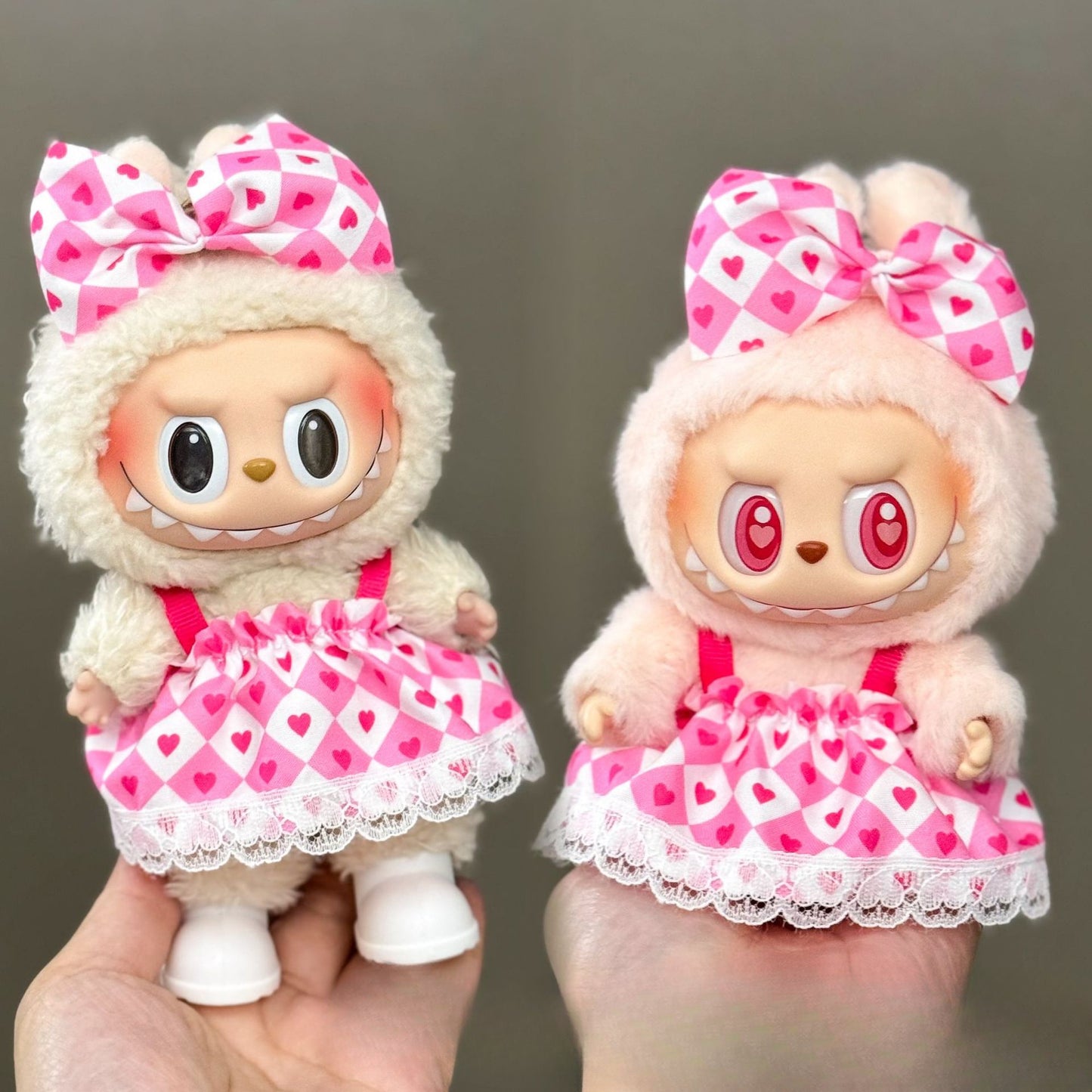 (only-clothes) Suitable for Labubu Doll Clothes 123 Generation Labubu Clothes 17cm Pendant Plush Doll Outfit Dress
