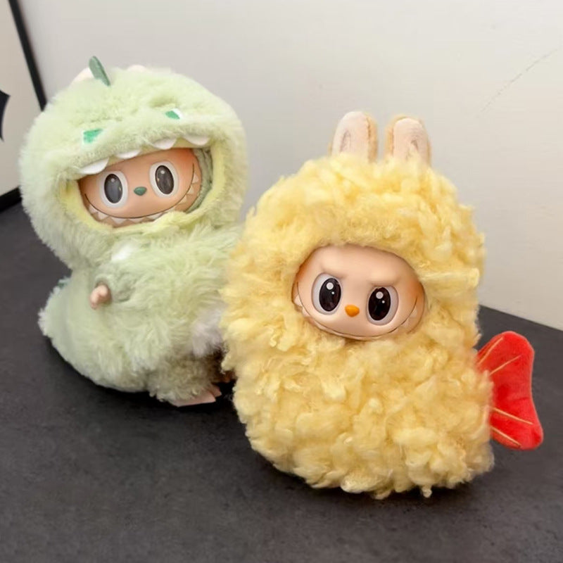 Labubu First Second Third Generation Cockroach Clothes Fried Shrimp Set 10cm Doll Clothes Outfit Labubu Doll Accessories 