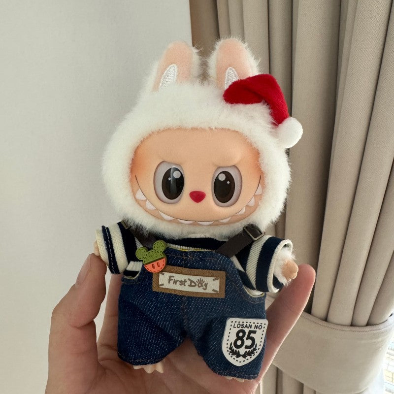 (only-clothes) 17cm Labubu Mickey Family Labubu Baby Clothing Replacement Outfit First Generation Macaron Second Generation Sitting Sitting