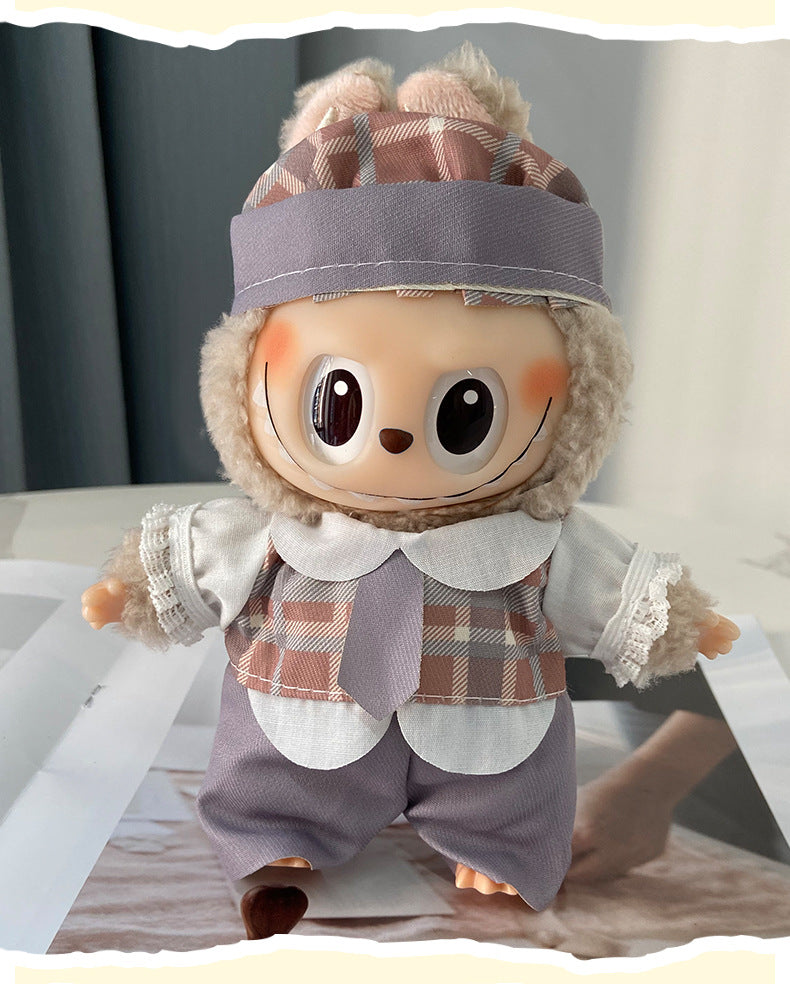Labubu Doll Clothes Labubu Clothes 17cm First Second Third Generation Plush Vinyl Doll Dress Up Outfit Set 