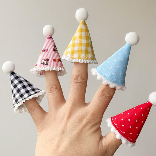 (only-clothes)17cm Labubu Birthday Hat Doll Clothes Handmade Doll 10cm Decorative Hat Mini Dress-Up Clothes Wholesale