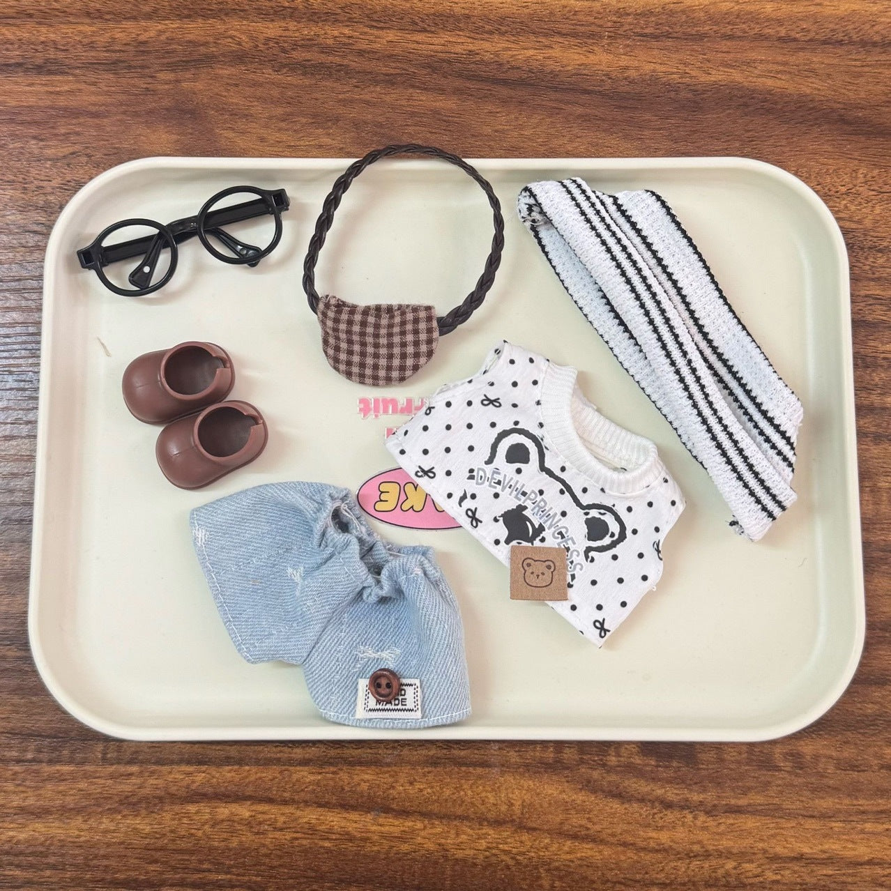 (Only-Clothes) Automobiles Curtain Cloth Doll Clothes 17cm Plush Vinyl Labubu Sitting Party Generation 2 Generation for Suit