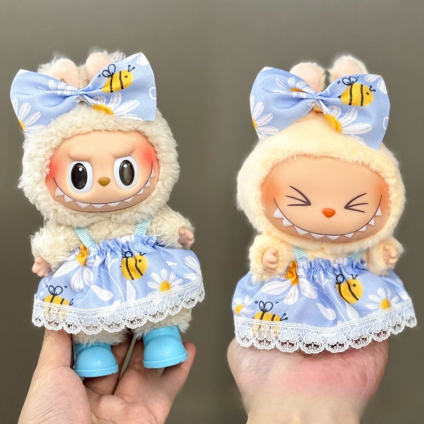 (only-clothes) Suitable for Labubu Doll Clothes 123 Generation Labubu Clothes 17cm Pendant Plush Doll Outfit Dress