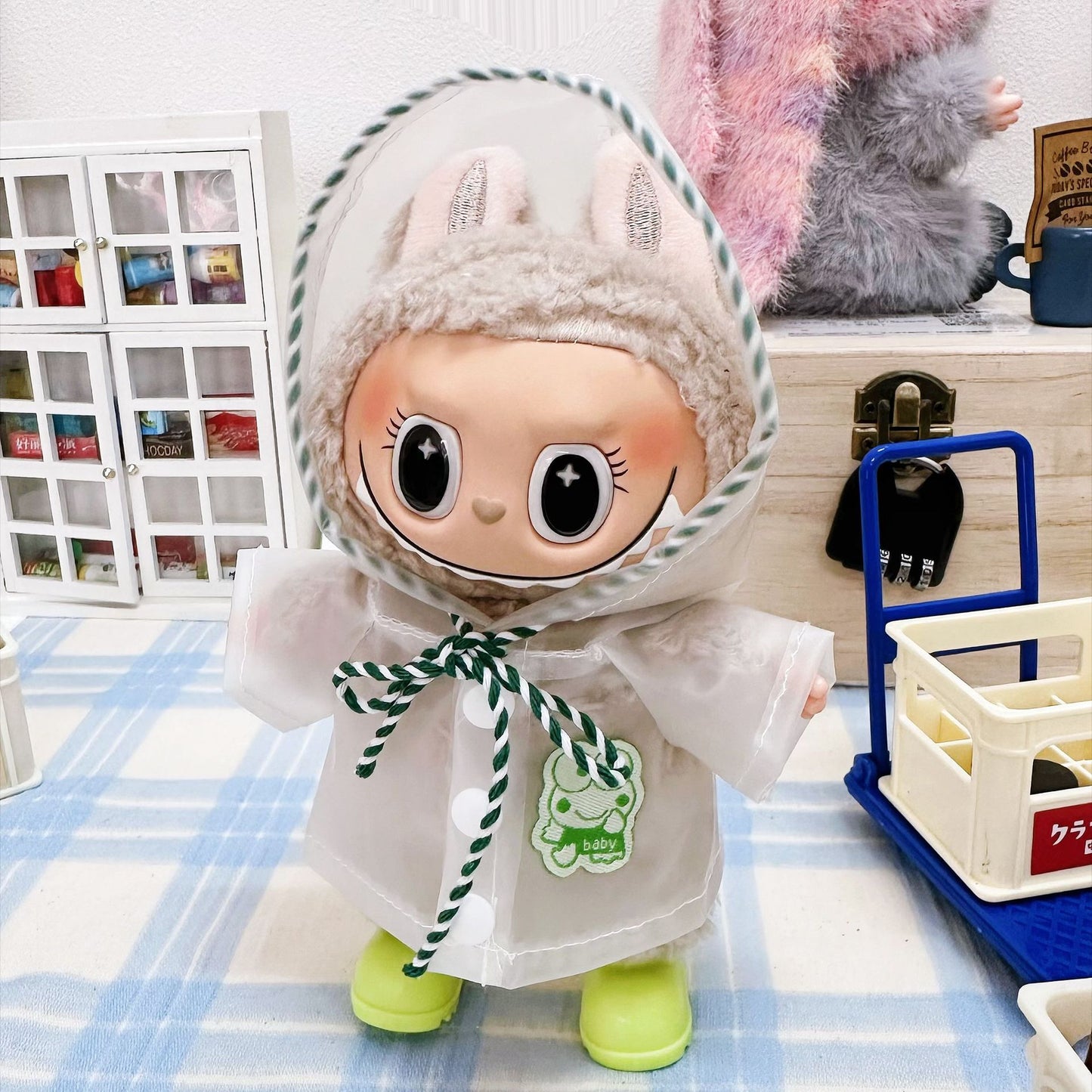(only-clothes) Labubu Baby Clothes Affordable 17cm Baby Clothes Labubu Dress-Up Clothes Overalls Set Bula Clothes