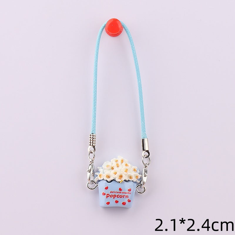 (only-clothes) Mini Popcorn Bag Labubu Little Bean Self-Deprecating Bear Mei Mei Accessories Dollhouse Miniature Accessories Small Bag Pendant