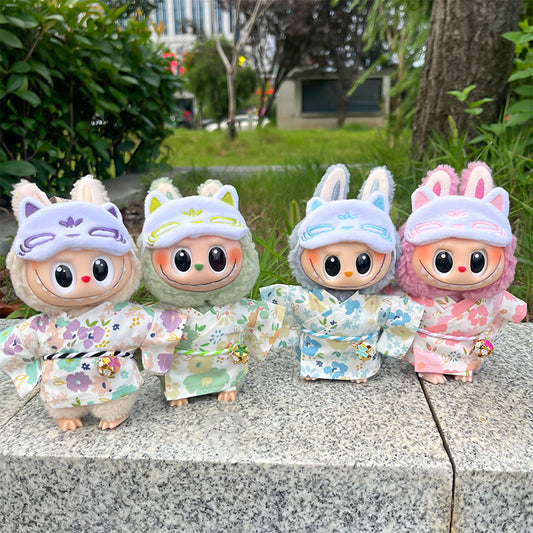 (only-clothes) Only Clothes] 17cm Labubu Labubu First Generation Second Generation Third Generation Cute Fresh Baby Clothes Kimono