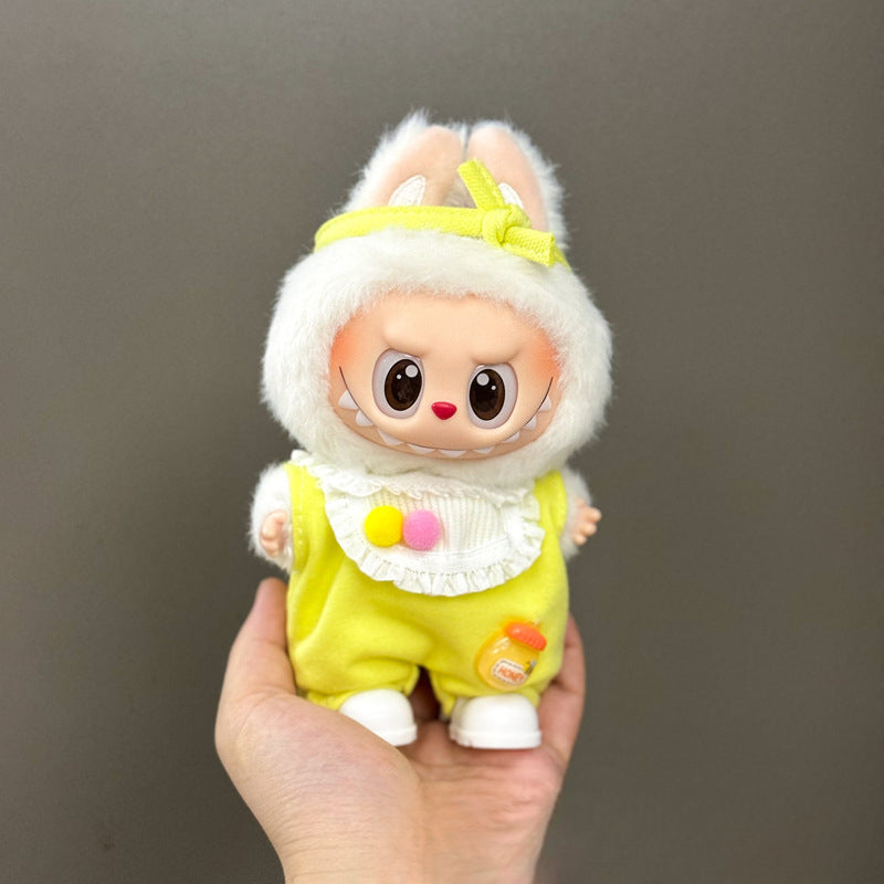 (only-clothes) Suitable for Labubu Doll Clothes First Second Third Generation Labubu Clothes 17cm Vinyl Pendant Doll Set
