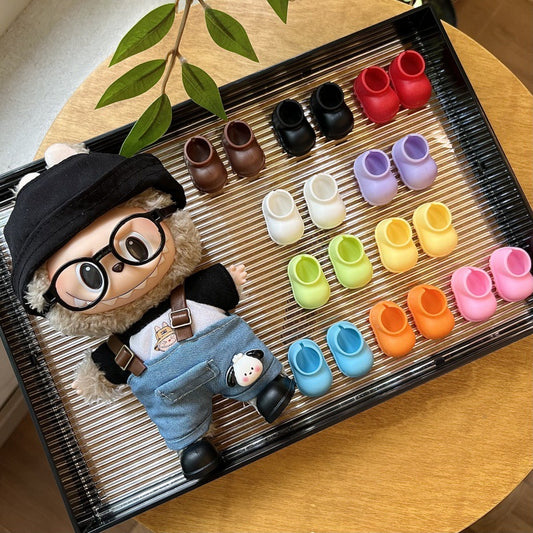 (only-clothes)[Only Shoes] Labubu Shoes Doll Short Boots Rain Boots 17cm Dress-Up Doll Accessories
