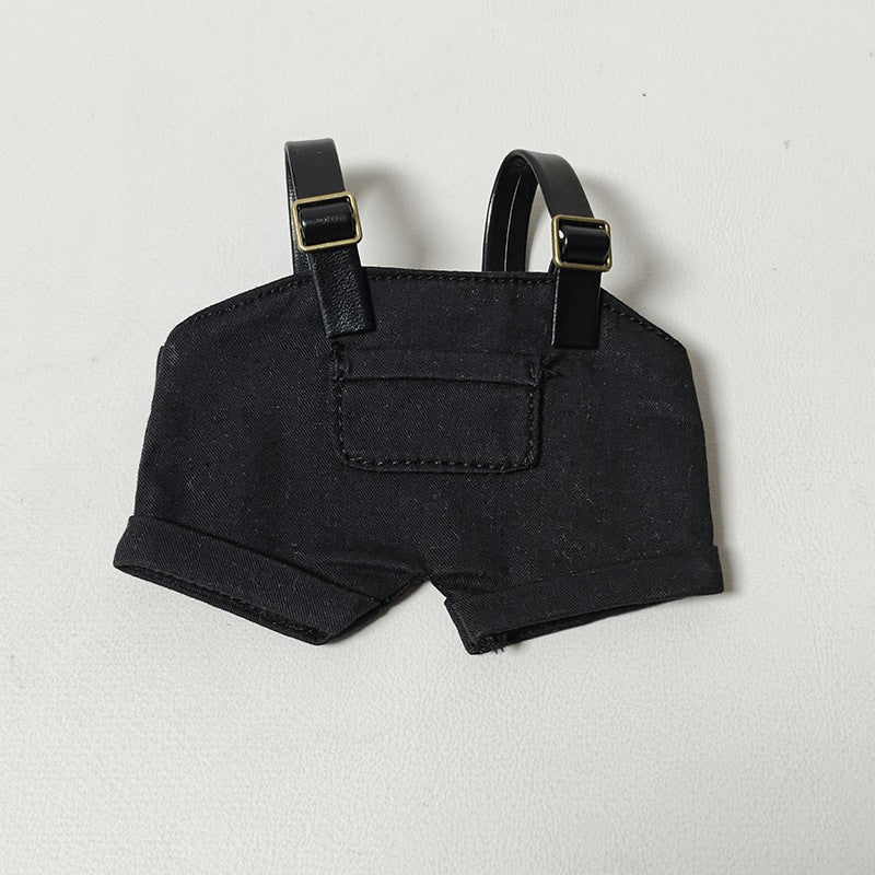 (only-clothes) First and Second Generation Labubu Sweatshirt and Overalls Set Blind Box Labubu Macaron Clothing Set Dress-Up Doll Clothes