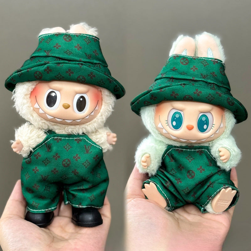 (only-clothes) Suitable for Labubu Doll Clothes 123 Generation Labubu Clothes 17cm Pendant Plush Doll Outfit Dress