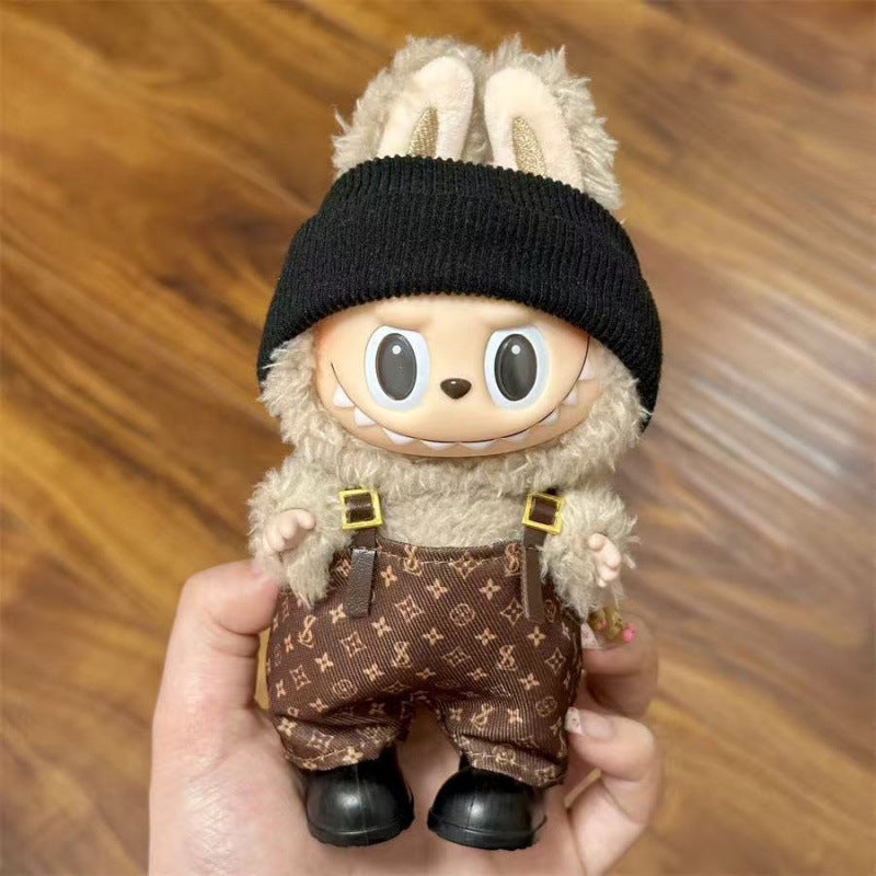 (Only-Clothes) Labubu Pendant Doll Can Wear Doll Clothes Suit 1cm Automobiles Curtain Cloth Second Generation Can Wear Doll Clothes for Clothes