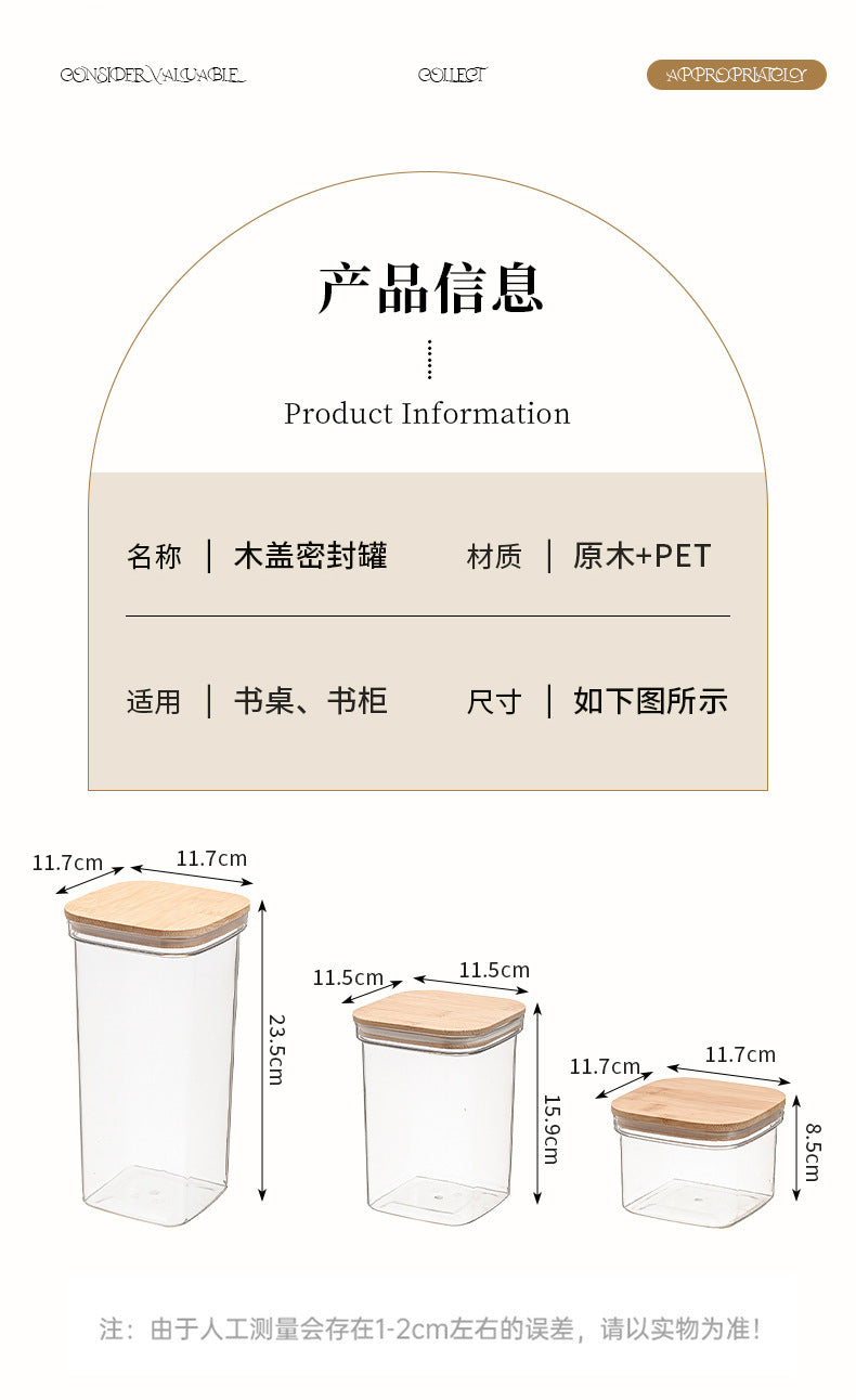 Transparent Labubu Display Box Dustproof Bamboo Wood High Transparency Trendy Toy Cute Bubble Mart Figurine Box Mini Storage Box