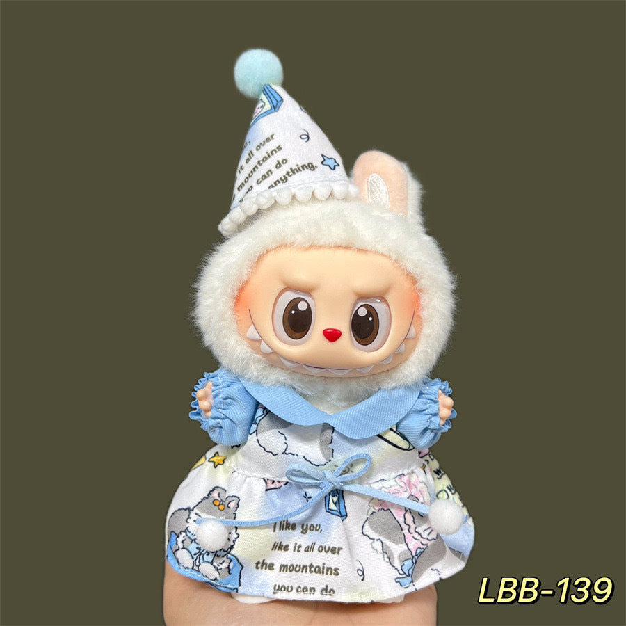 (only-clothes) Only Selling Clothes] First and Second Generation Keychain Labubu Clothes Pendant Labubu Doll Clothes Sunshine Little Craftsman Strap