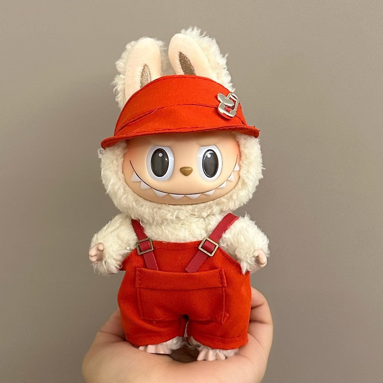 (only-clothes) Only Clothes) 17cm Labubu Plush Doll with Clothes, Wearable and Changeable Outfits, Plush Toy