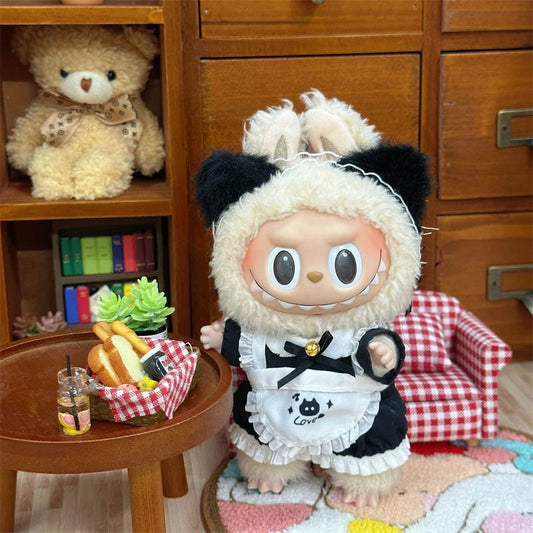 (only-clothes) Labubu Doll Clothes Labubu Dress First and Second Generation Accessories Vinyl Doll 10cm Cotton Doll Clothes Wearable