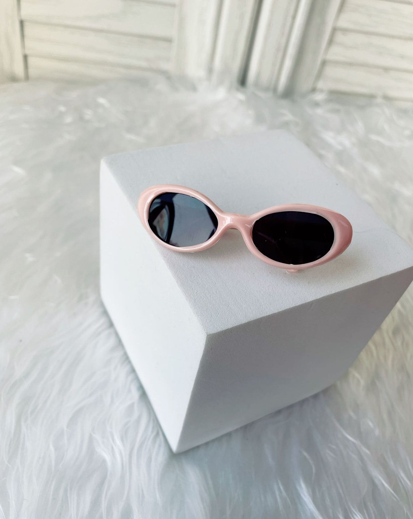 (only-clothes) 6.5cm Small Glasses Labubu Glasses Sunglasses Self-Deprecating Bear Glasses Small Cotton Doll Glasses