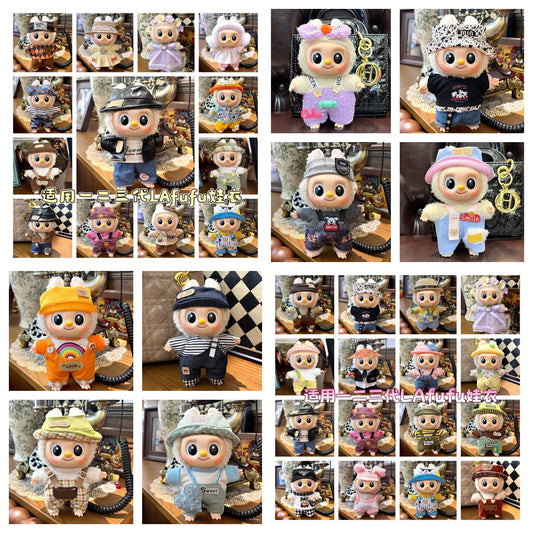 (only-clothes) Suitable for Labubu Sitting Party Doll Clothes First, Second, and Third Generation Blind Box Labubu Doll Clothes Wholesale