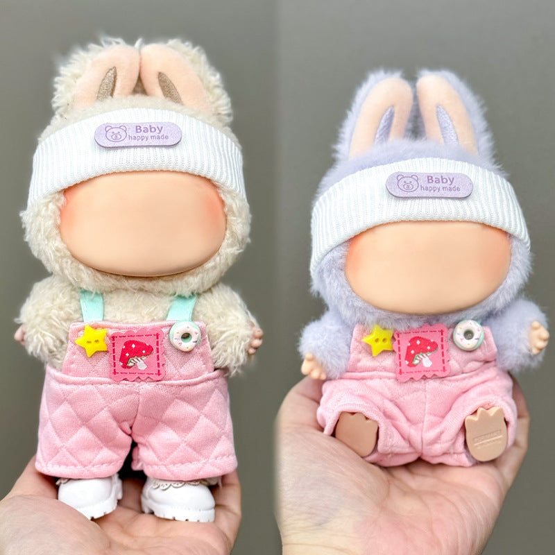 (Only-Clothes) Clothes Only Suitable for Generation Second Generation and Third Generation Pull Clothes 17cm Blind Box Pendant Trendy Vinyl Doll Cloth Ragdoll