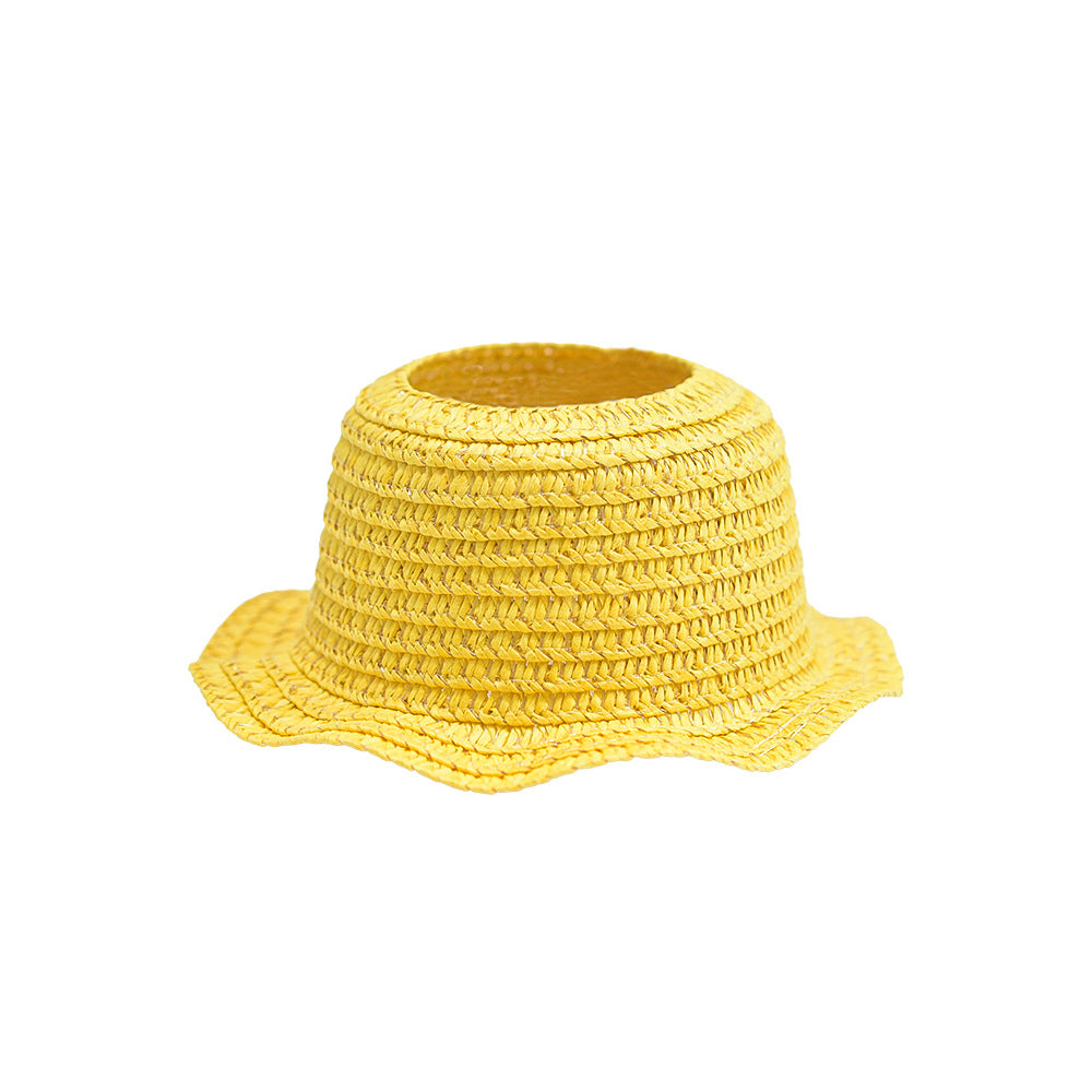 (only-clothes) LABUBU Doll Hat LABUBU Straw Hat First Second Third Generation Blind Box Earless Doll Hat Open Top Sitting Party Hat