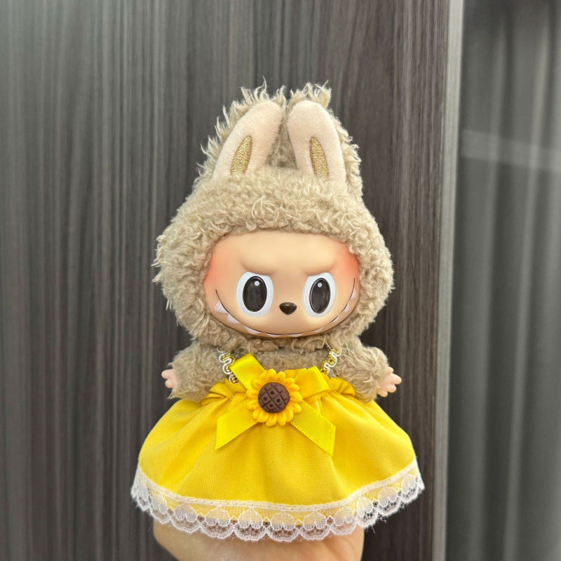 (only-clothes) Labubu Doll Clothes Labubu 17cm Pendant First and Second Generation Vinyl Plush Doll Replacement Clothes Set Accessories