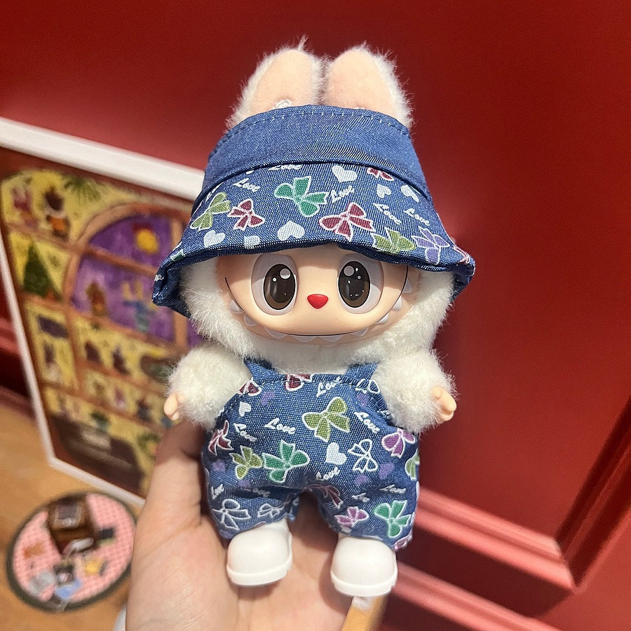 (only-clothes) Suitable for Labubu Doll Clothes First Second Third Generation 17cm Pendant Plush Toy Clothes Set