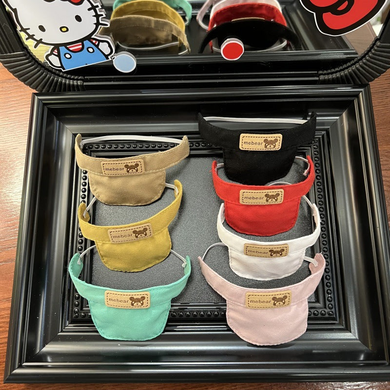 (only-clothes)[Only Hat] Labubu Hat Doll Macaron 17cm Vinyl Plush Doll Sun Hat Doll Accessories