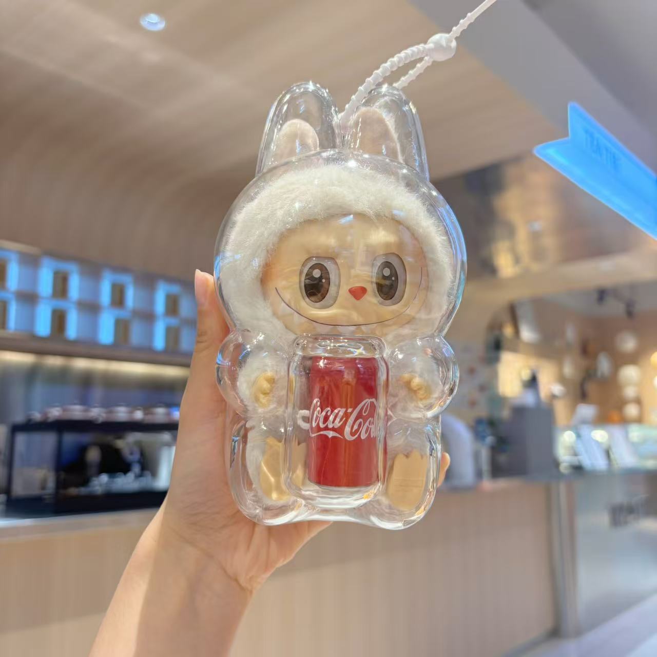 2nd Generation Labubu Sitting Party LABUBU Transparent Protective Case Doll Protective Cover Outfit Bubble Mart 