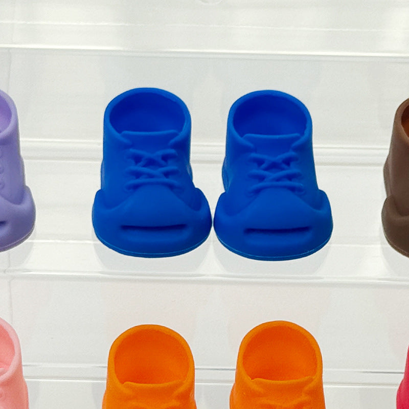 Labubu Accessories Wearable Rubber Shoes Open Mouth Smiling Sneakers Suitable for Labubu Dolls Shoes First Second Third Generation 17cm Trendy