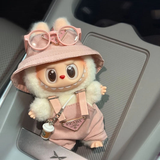 (only-clothes) Original Labubu Sitting Party Vinyl Plush Doll Clothes Pendant Keychain Clothes Dress-Up