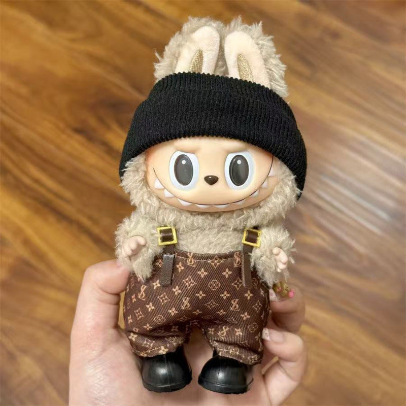 (Only-Clothes) Labubu Pendant Doll Can Wear Doll Clothes Suit 1cm Automobiles Curtain Cloth Second Generation Can Wear Doll Clothes for Clothes