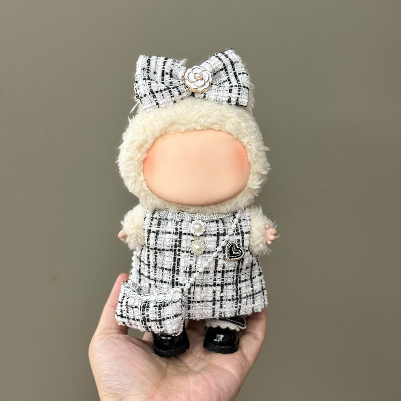 (Only-Clothes) Clothes Only Suitable for Generation Second Generation and Third Generation Pull Clothes 17cm Blind Box Pendant Trendy Vinyl Doll Cloth Ragdoll