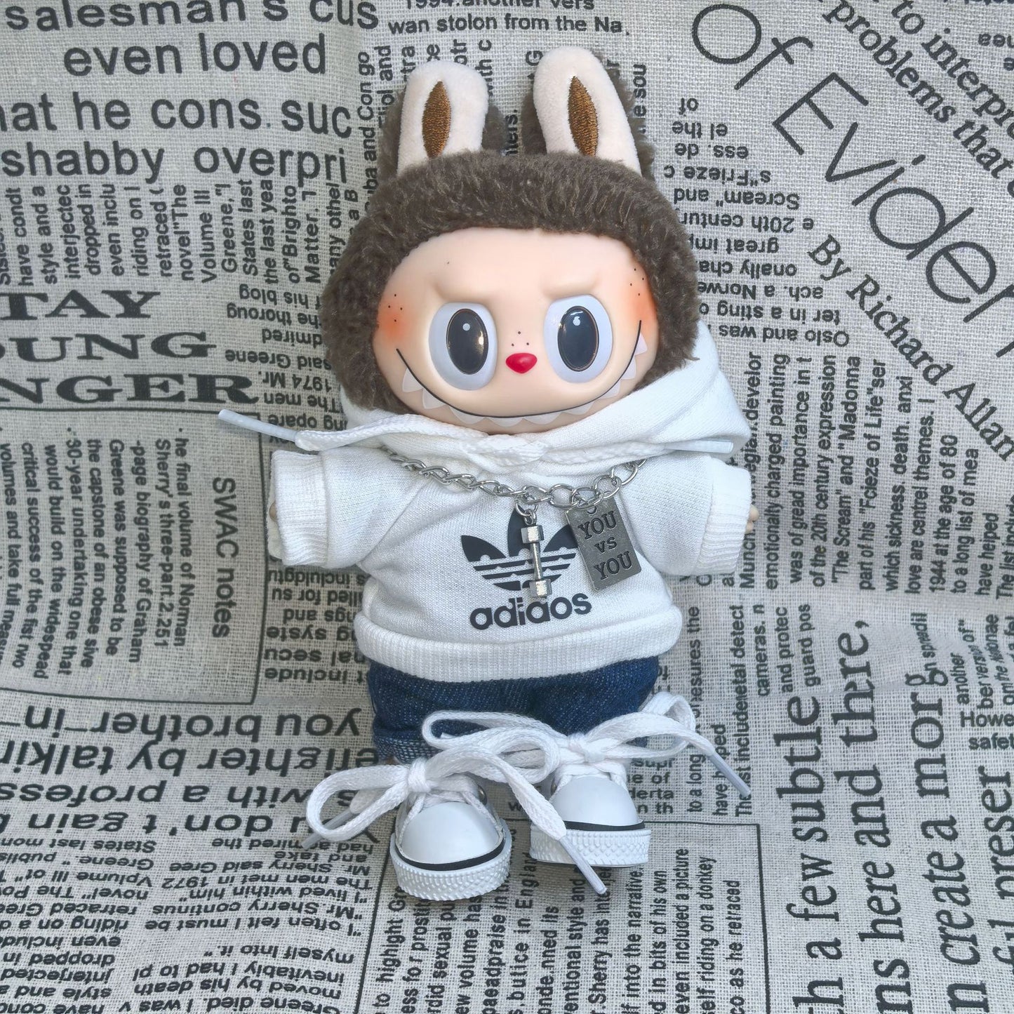 (only-clothes) Only Clothes] Second Generation Pendant Labubu Sitting Party Series Doll Clothes Hooded Sweatshirt LABUBU Clothes
