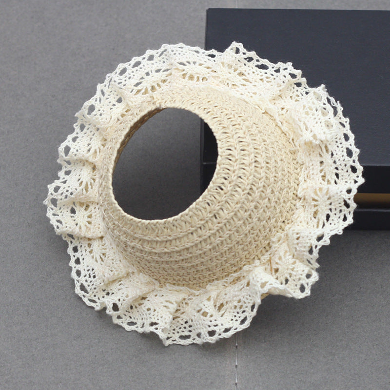 (only-clothes) Pendant Labubu Doll Dress Accessories First Second Third Generation Blind Box Labubu Doll Open Top Knitted Straw Hat