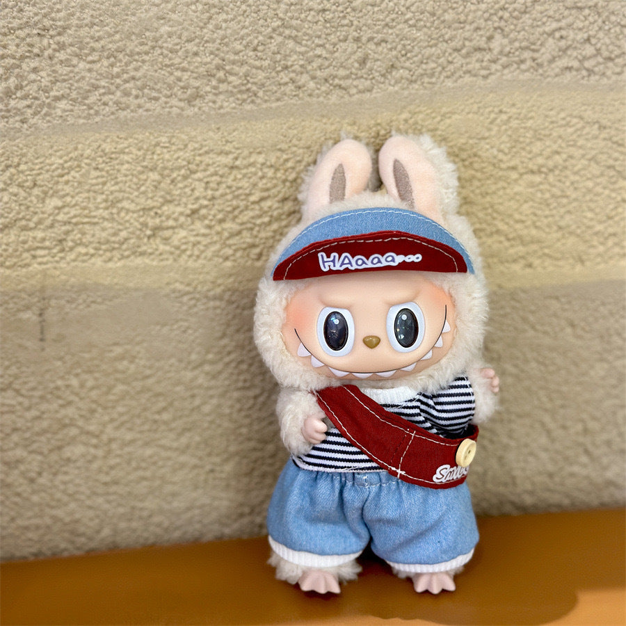 (only-clothes) Only Selling Clothes] First and Second Generation Keychain Labubu Clothes Pendant Labubu Doll Clothes Sunshine Little Craftsman Strap