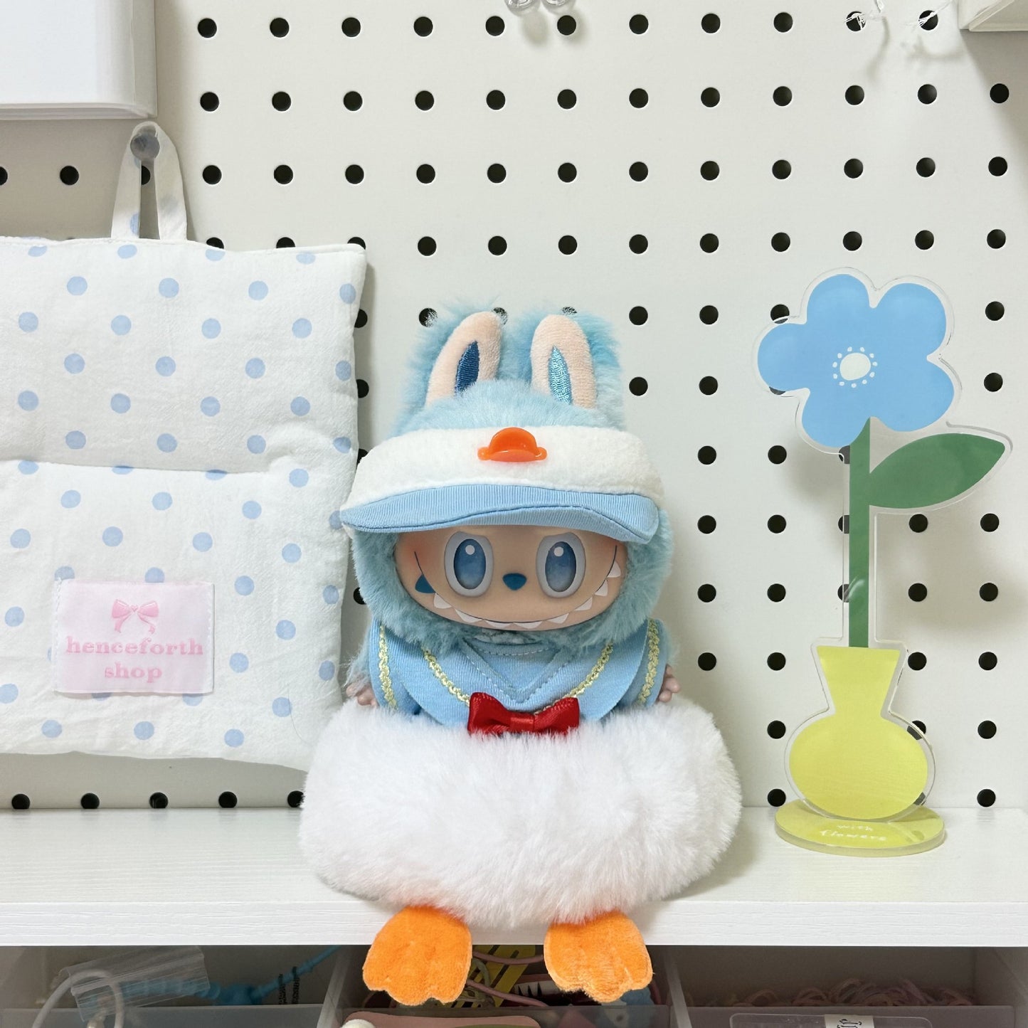 (only-clothes) Labubu Doll Clothes 17cm First and Second Generation Only Clothes for Sale Doll Can Wear and Change Outfits Donald Duck Clothes Set