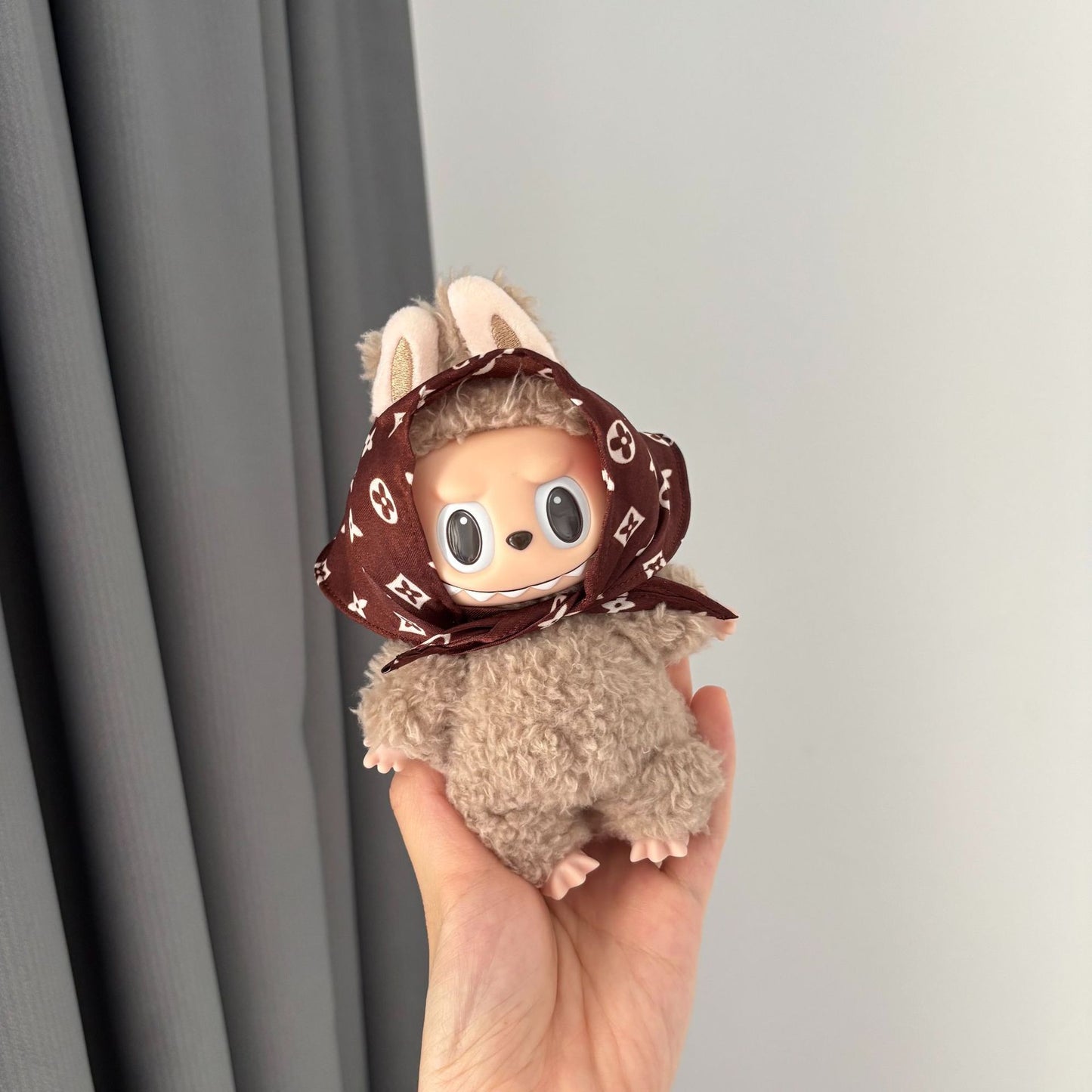 (only-clothes)[Headscarf] Bubble Mart Labubu Plush Toy Little Chanel Style Outfit Accessories