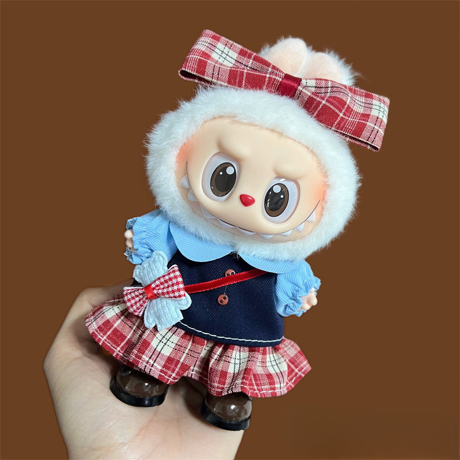 (only-clothes) Only Selling Clothes] First and Second Generation Keychain Labubu Clothes Pendant Labubu Doll Clothes Sunshine Little Craftsman Strap