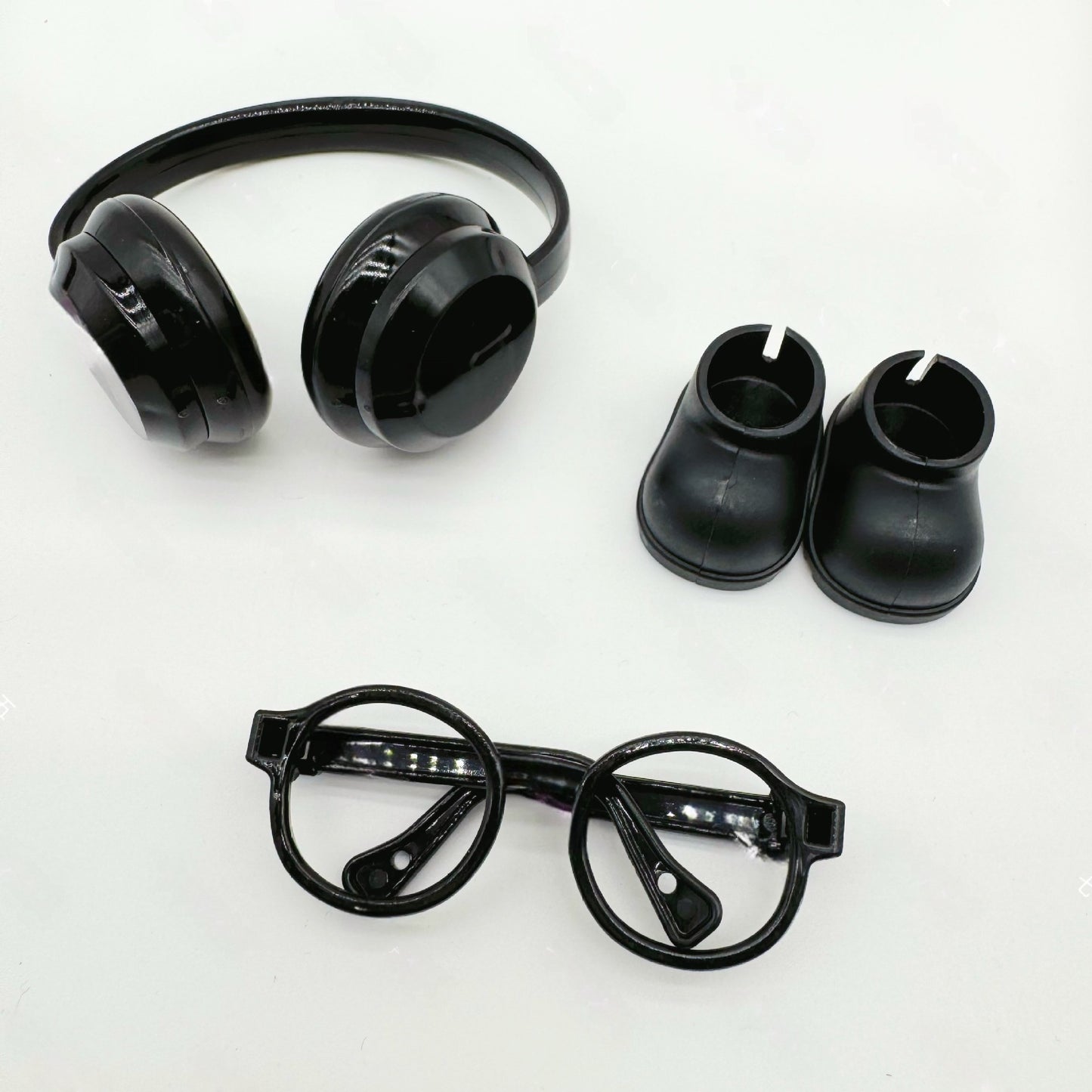 Labubu Doll 17CM Labubu 10cm Cotton Doll Dress-Up Headphones Glasses Shoes Boots Crown Accessories