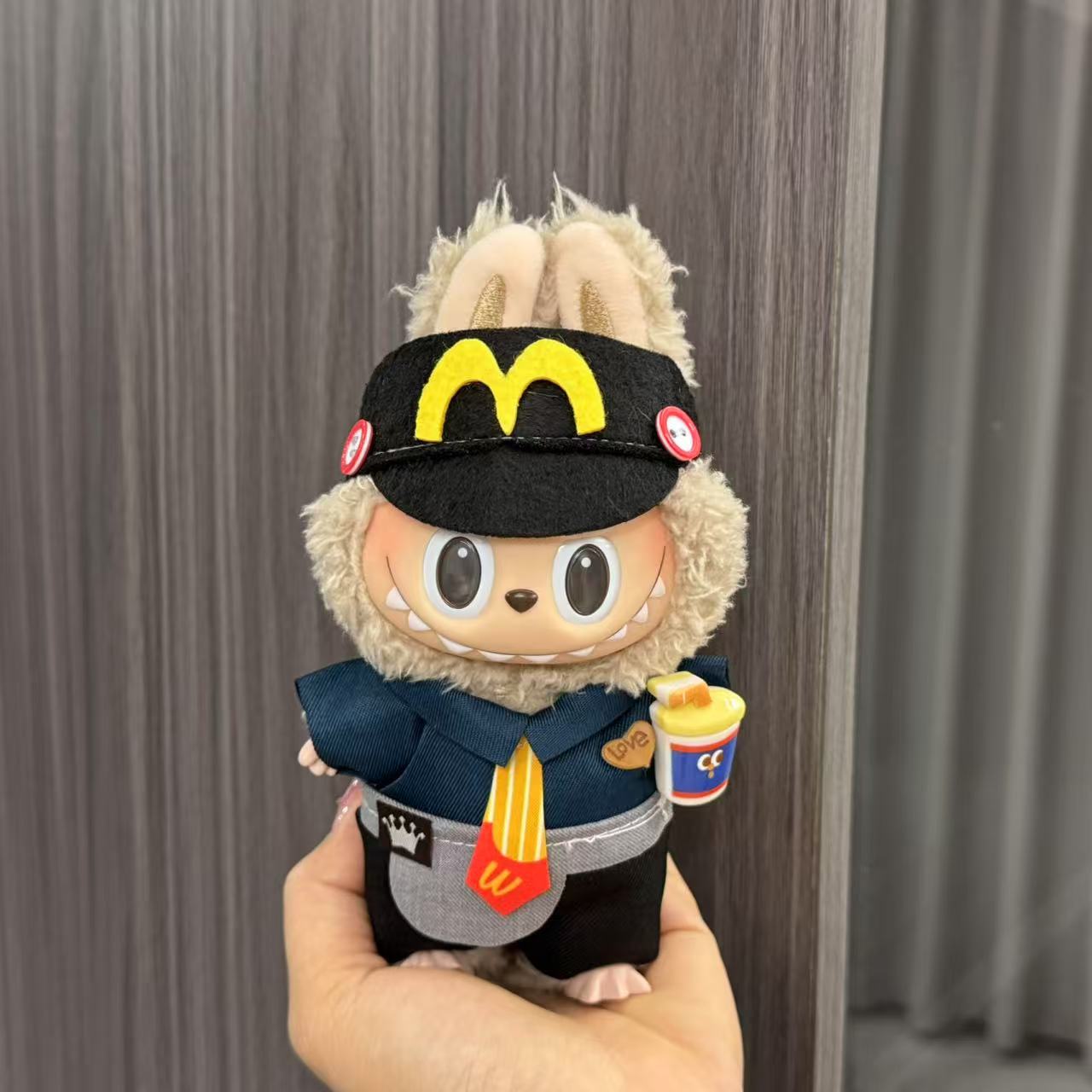 (only-clothes) Labubu Doll Clothes Labubu 17cm Pendant First and Second Generation Vinyl Plush Doll Replacement Clothes Set Accessories
