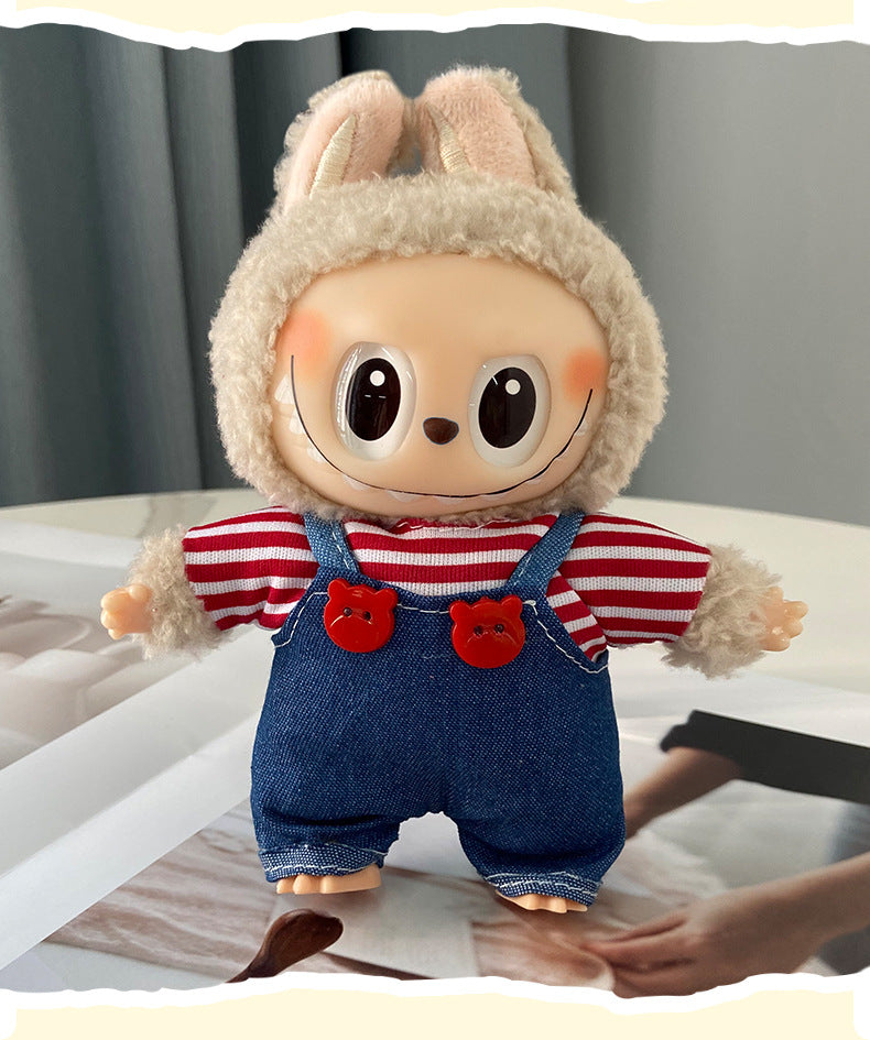 Labubu Doll Clothes Labubu Clothes 17cm First Second Third Generation Plush Vinyl Doll Dress Up Outfit Set 